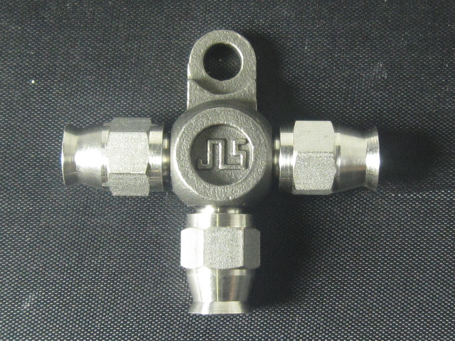 (image for) 3-Way, Hose Connector With Bracket, -3 Hose - Stainless